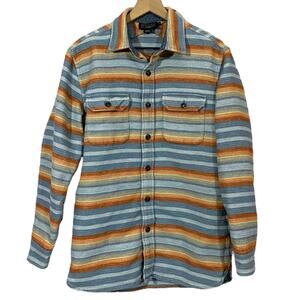 Pendleton Men's Driftwood Shirt - Blue Stripe - Small